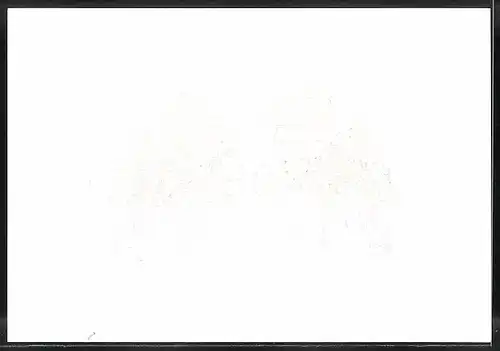 Exlibris mysteriöse Wesen mit Flügeln stehen am Altar, Altar mit Initialien GH