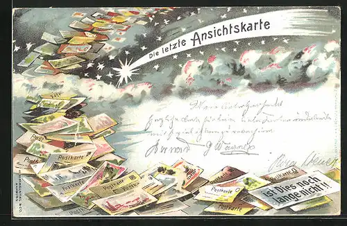 AK Ansichtskartengeschichte, Die letzte Ansichtskarte ist Dies noch lange nicht!!, Sternschnuppe