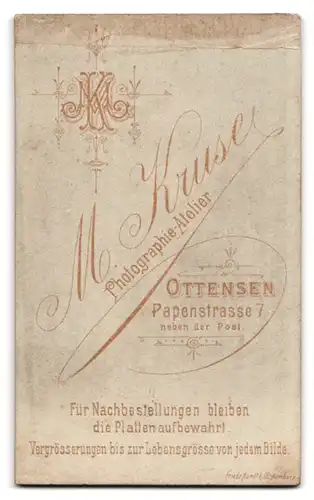 Fotografie M. Kruse, Ottensen, Papenstrasse 7, Portrait junger Herr im Anzug mit Fliege