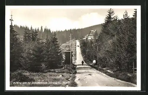 AK Zackelfallbaude, Aufstieg zur Hütte