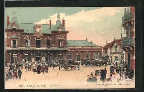 AK Berck-Plage, La Gare, Bahnhof