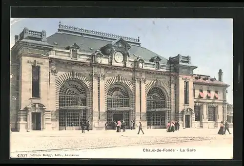 AK Chaux-de-Fonds, La Gare, Bahnhof