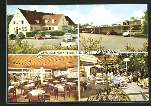 AK Leipheim / Donau, Autobahn-Rasthaus und Motel
