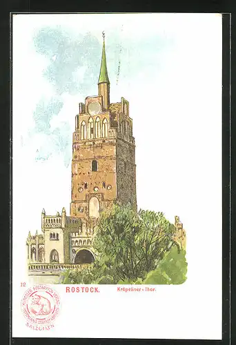 Künstler-AK Rostock, Kröpeliner-Tor