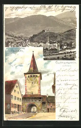 Künstler-AK Carl Münch: Gengenbach a. d. Kinzig, Totalansicht, Obertor