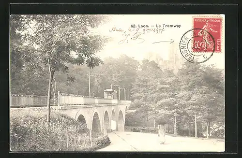 AK Laon, Le Tramway, Strassenbahn
