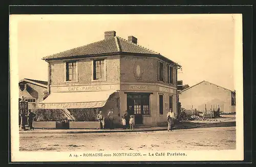 AK Romagne-sous-Montfaucon, Le Café Parisien