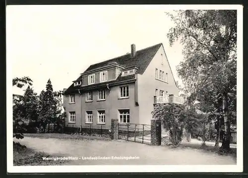 AK Wernigerode / Harz, Landesblinden-Erholungsheim