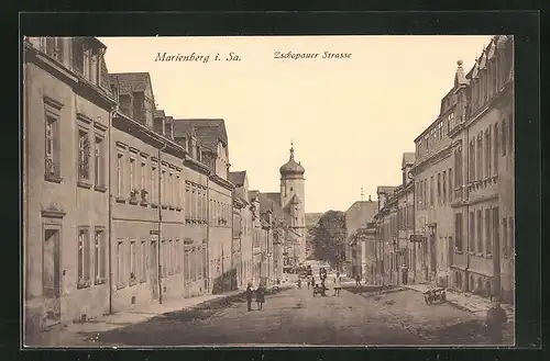 AK Marienberg / Sachsen, Blick in die Zschopauerstrasse