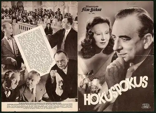 Filmprogramm IFB Nr. 1999, Hokuspokus, Curt Goetz, Valerie von Martens, Regie: Kurt Hoffmann