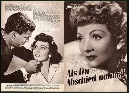 Filmprogramm IFB Nr. 1897, Als Du Abschied nahmst, Claudette Colbert, Jennifer Jones, Regie: David O`Selznick