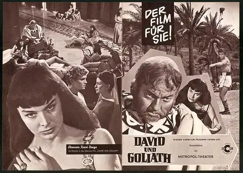 Filmprogramm unbekannt, David und Goliath, Orson Welles, Eleonora Rossi Drago, Ivo Payer