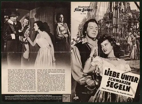 Filmprogramm IFB Nr. 1122, Liebe unter schwarzen Segeln, Louis Hayward, Patricia Medina, Regie: Gordon Douglas