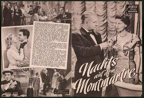 Filmprogramm DNF, Nachts auf dem Montmartre, Alain Bouvette, Jean Clatieux, Regie: Pierre Franchi