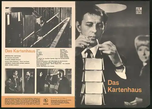 Filmprogramm Film für Sie Nr. 100 /68, Das Kartenhaus, Mari Töröcsik, György Kalman, Regie: György Hintsch