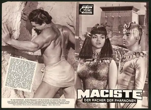 Filmprogramm DNF, Maciste - Der Rächer der Pharaonen, Marc Forrest, Chelo Alonso, Regie: Carlo Campogalliani