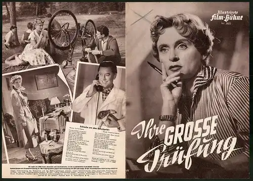 Filmprogramm IFB Nr. 2623, Ihre grosse Prüfung, Luise Ullrich, Hans Söhnker, Karin Dor, Regie: Rudolf Jugert
