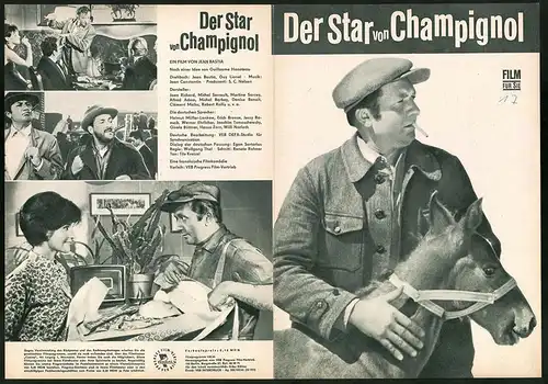 Filmprogramm Film für Sie, Der Star von Champignol, Jean Richard, Michel Serrault, Regie: Jean Bastia