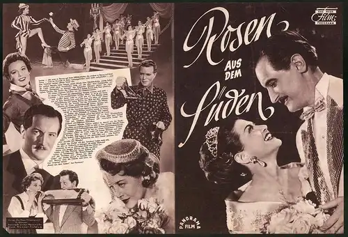 Filmprogramm DNF, Rosen aus dem Süden, Gustav Fröhlich, Maria Holst, Oskar Sima, Regie: Franz Antel
