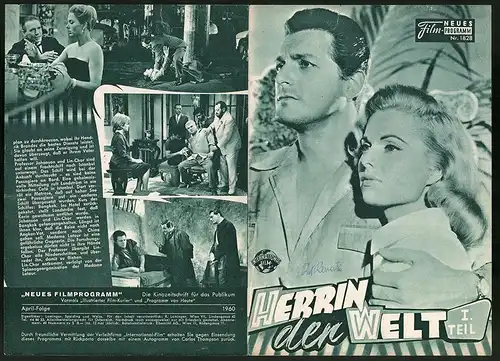 Filmprogramm NFP Nr. 1828, Herrin der Welt - I. Teil, Martha Hyer, Carlos Thompson, Regie: William Dieterle