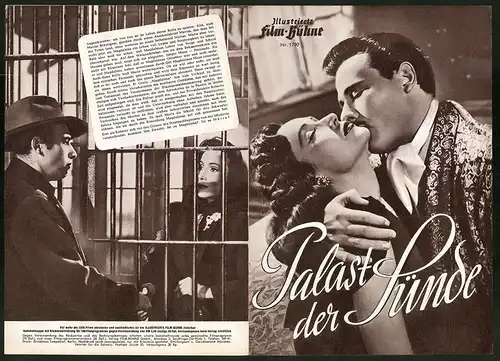 Filmprogramm IFB Nr. 1790, Palast der Sünde, Dolores del Rio, Augustin Jrusta, Regie: Roberto Gavaldon
