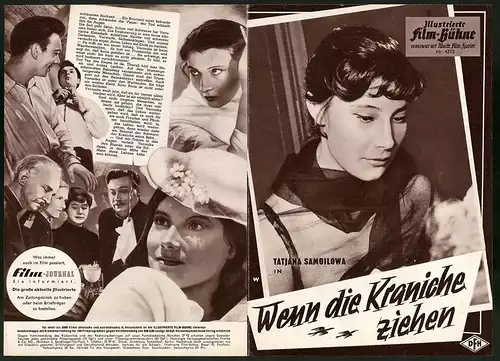 Filmprogramm IFB Nr. 4373, Wenn die Kraniche ziehen, Tatjana Samoilowa, A. Batalow, Regie: Michail Kalatosow