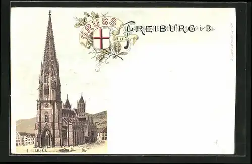 Lithographie Freiburg i /B., Münster