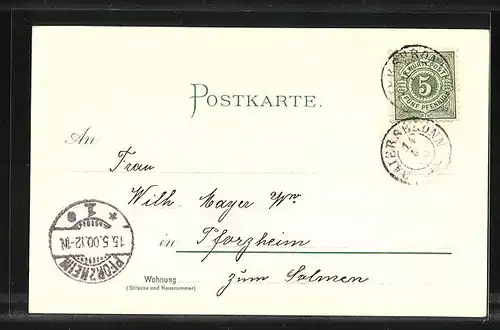 Lithographie Ruhestein, Ortspartie, See, Auerhahn