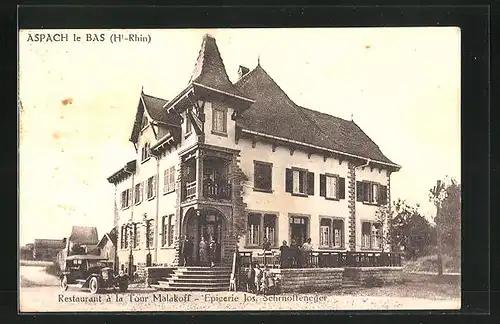 AK Aspach le Bas, Restaurant à la Tour Malakoff, Epicerie los. Schrnoffeneger