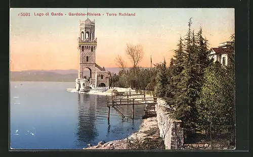 AK Garda, Gardone-Riviera, Torre Ruhland, Lago die Garda