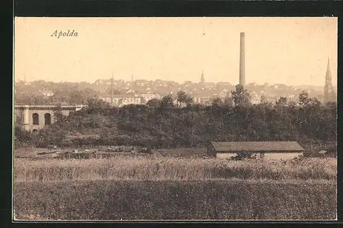 AK Apolda, Totalansicht aus der Ferne
