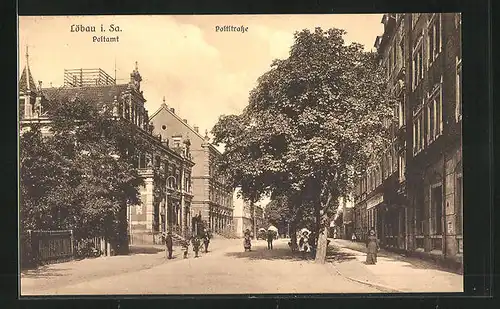 AK Löbau i. Sa., Postamt in der Poststrasse