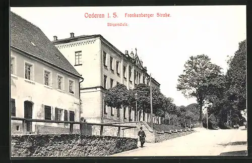 AK Oederan i. S., Bürgerschule in der Frankenberger Strasse