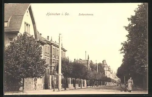 AK Hainichen i. Sa., Partie in der Sedanstrasse