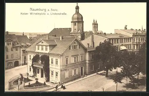 AK Naumburg a. Saale, Adler Apotheke zwischen Kaiser Wilhelmplatz und Lindenstrasse