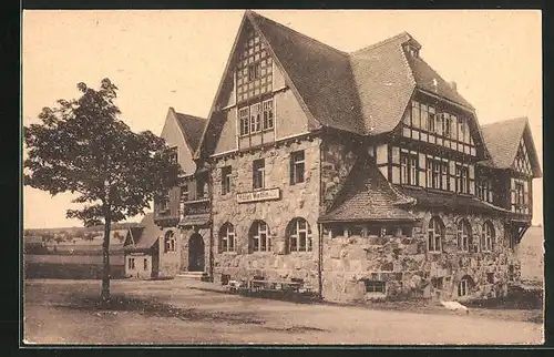 AK Hermsdorf i. Erzgeb., Hotel Wettin, Inh. Richard Rehn