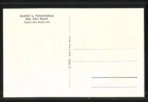 AK Schmannewitz i. Sa., Gasthof und Pension, Inh. Karl Bauch