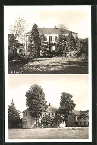 AK Krögis /Bez. Dresden, Erbgericht, Ortspartie