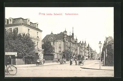 AK Pirna / Sächs. Schweiz, Restaurant in der Gartenstrasse