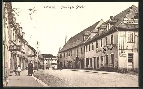 AK Wilsdruff, Restaurant Stadt Dresden in der Freiberger Strasse