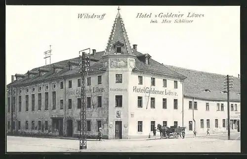 AK Wilsdruff, Hotel Goldener Löwe