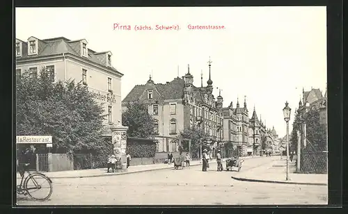 AK Pirna a. Elbe, Hotel in der Gartenstrasse