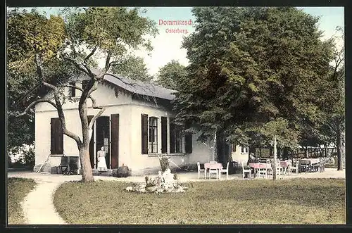 AK Dommitzsch, Gasthaus Osterberg