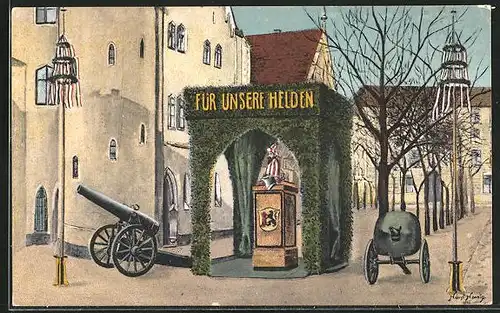 AK Meissen, Nagelung der Kriegssäule, Eingeweiht am 14 November 1915