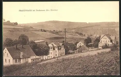 AK Frauenbach bei Neuhausen, Ortsansicht vom Feld