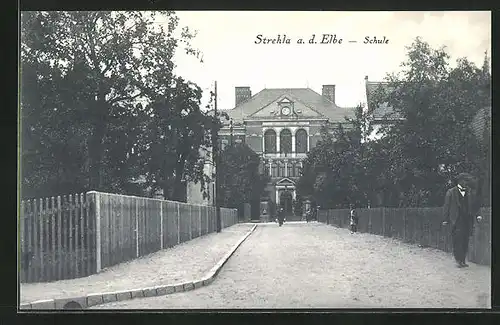 AK Strehla a. d. Elbe, Ansicht der Schule