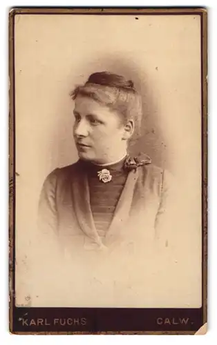 Fotografie Karl Fuchs, Calw, Portrait junge Dame mit Hochsteckfrisur