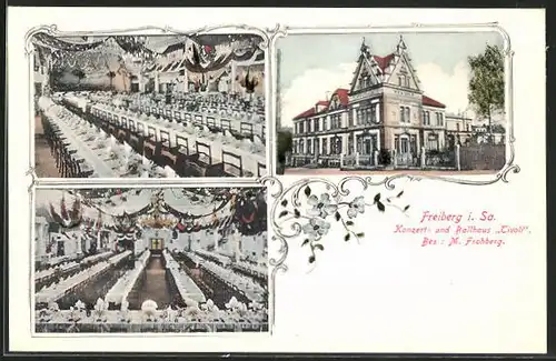 Lithographie Freiberg i. Sa., Konzert- und Ballhaus Tivoli, Inh. M. Frohberg