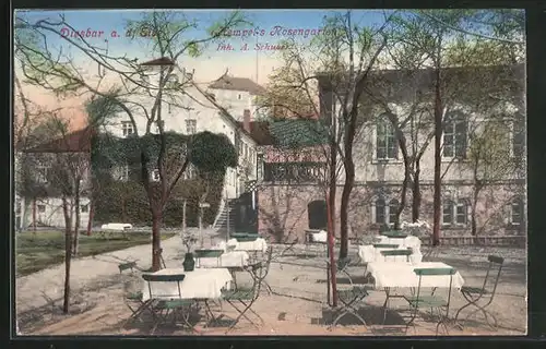 AK Diesbar / Elbe, Gasthaus Hempel`s Rosengarten, Inh. A. Schubert