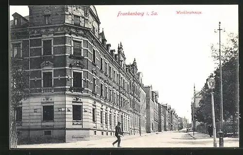 AK Frankenberg i. Sa., Häusergruppen in der Winklerstrasse